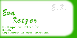eva ketzer business card